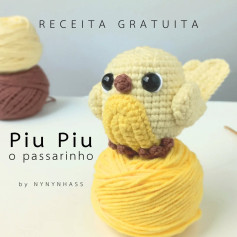 Gráfico de crochê grátis: Pássaro amarelo charmoso