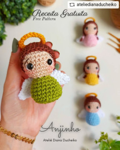 Gráfico de crochê gratuito: Anjinho amigurumi