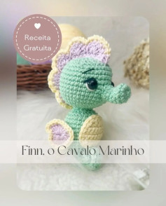 Gráfico de crochê gratuito: Cavalo-marinho Finn