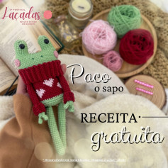 Gráfico de crochê gratuito: Paco, o sapo apaixonado
