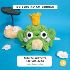 Gráfico de crochê gratuito: Sapo Greg