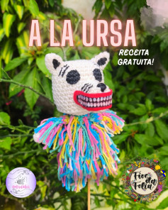 Gráfico de crochê gratuito: Ursa fofinha de Dia de los Muertos