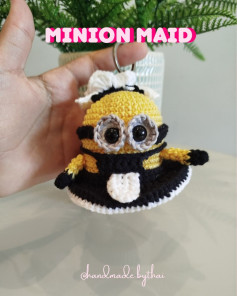 Gráfico de crochê: Minion em vestido de empregada