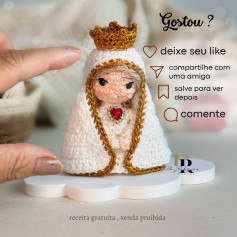 Gráfico de crochê Nossa Senhora amigurumi