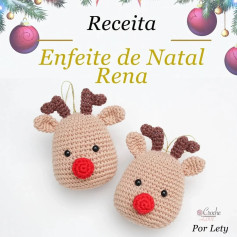 Gráfico de crochê: Rena de Natal