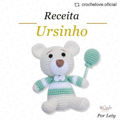 Gráfico de crochê: Ursinho com balão