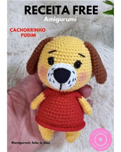 Grátis: Amigurumi Cachorrinho Pudim