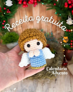 Grátis: Anjo de Natal em crochê para o Advento