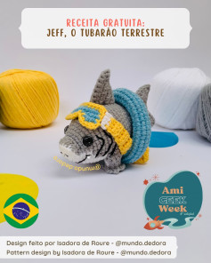 Grátis: Crochê do Tubarão Jeff