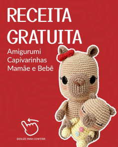 Grátis: Gráfico Amigurumi Capivaras Mãe e Bebê