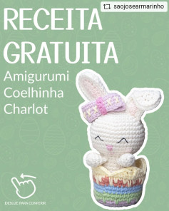 Grátis: Gráfico Amigurumi Coelho Charlot de Páscoa