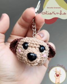 Grátis: Gráfico de amigurumi chaveiro cachorrinho
