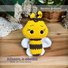 Grátis: Gráfico de crochê da abelhinha Alisson