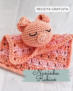 Grátis: Gráfico de crochê de mantinha porquinho.