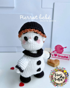 Grátis: Gráfico de crochê para Pierrot bebê