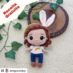 Grátis: Padrão amigurumi coelhinha fofa