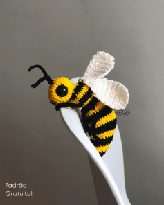 Grátis: Padrão de amigurumi de abelha para crochê