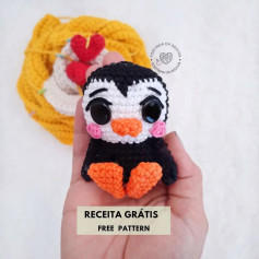 Grátis: Padrão de amigurumi de pinguim fofo