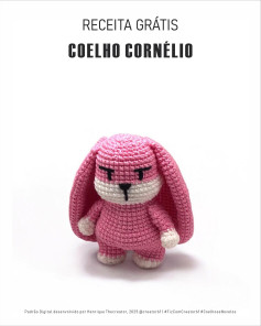 Grátis: Padrão de crochê do Coelho Cornélio