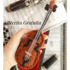Grátis receita de crochê de violino