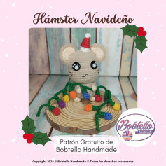 Hámster Navideño: Patrón de Ganchillo Gratis