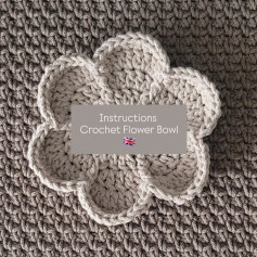 Instructions: Crochet Flower Bowl Pattern