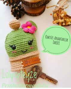 Kaktüs Anahtarlık Amigurumi Tarifi
