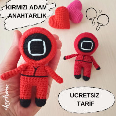 KIRMIZI ADAM ANAHTARLIK YAPIMI: ÜCRETSİZ ŞEMA