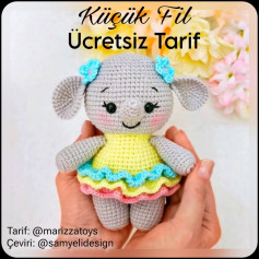 Küçük Fil Amigurumi Şeması Ücretsiz