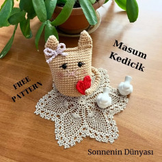 Masum Kediciğin Tığ işi Şeması Ücretsiz