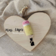 Mini Lápis de Crochê: Receita Grátis