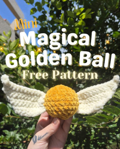 Mini Magical Golden Snitch Crochet Pattern
