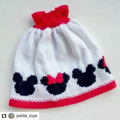 Minnie Mouse Motifli Bebek Elbisesi Şeması