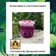 No-Sew Crochet Dahlia in a Pot: Free Pattern