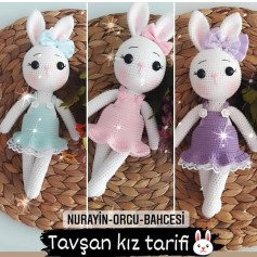 Nuravın Örgü Bahçesi: Sevimli Tavşan Kız Örgü Şeması