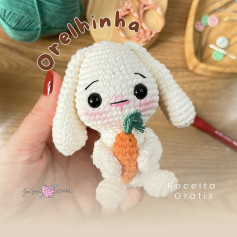 Orelhinha: Gráfico de Crochê de Coelho Amigurumi Grátis