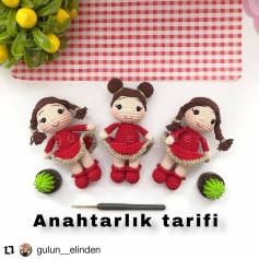 Örgü Bebek Anahtarlık Şeması