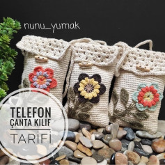 Örgü Telefon Çanta Kılıfı Tarifi