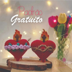 Padrão Grátis: Amigurumis de Sagrado Coração