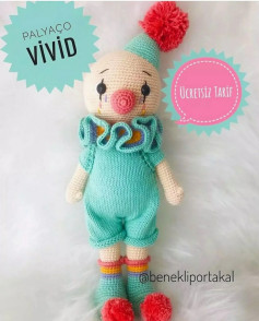 PALYAÇO AMIGURUMI ÜCRETSİZ TARİFİ