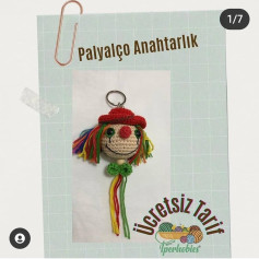 Palyaço Anahtarlık Tığ İşi Şeması