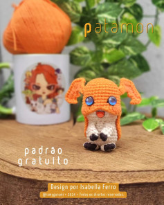 Patamon em amigurumi: Gráfico gratuito para download