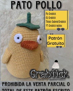 Patrón gratuito: Pato Pollo amigurumi