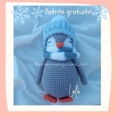 Patrón gratuito: Pingüino amigurumi de invierno.