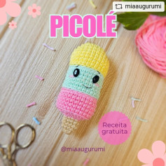Picolé Amigurumi: Gráfico de Crochê Grátis