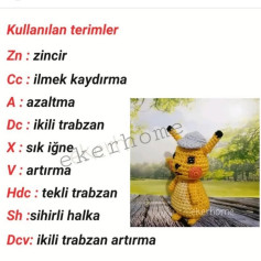 Pikachu Amigurumi Şeması