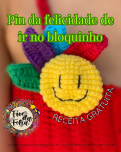Pin da felicidade: Gráfico de crochê grátis