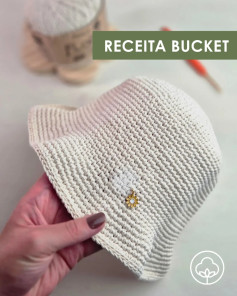 RECEITA DE CHAPÉU DE CROCHÊ BUCKET