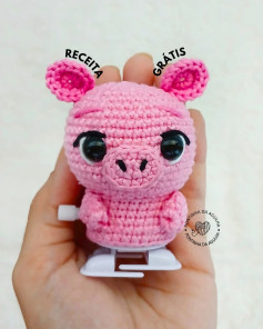 Receita Grátis: Amigurumi Porquinho Mecânico Passo a Passo