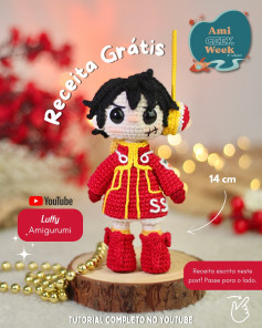 Receita Grátis de Amigurumi Luffy: Tutorial Completo!